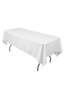 Rectanglar 70"x120" White Tablecloth