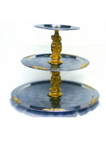 3 Tier s/s Gold Fruit Stand