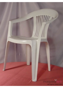 White Bistro Chair w/arms