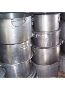 Large Flat Cooking Pots 100 qt.