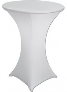 Fitted Cocktail Tablecloth - White