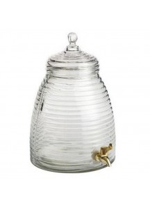 Clear Beverage Server - glass- Bee Hive