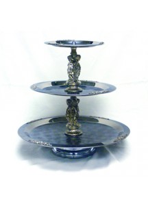 3 Tier s/s Silver Fruit Stand/style may vary
