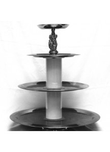4 Tier s/s Silver Fruit Stand