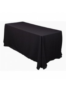 Oval/Rectangle 90" x 132" - Black/White/Ivory