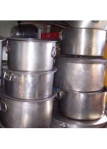 Large Flat Cooking Pots 60 qt.