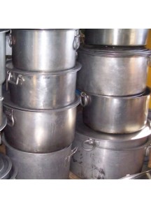 Large Flat Cooking Pots 80 qt.