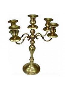 Large Gold Candelabra (5 arm) 