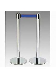Stanchions with 6 ft blue strap
