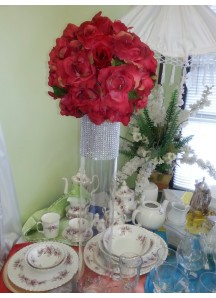 24inch by 4inch wide tall glass vase
